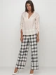 Брюки женские H&M 0725354_клетка_06 36 Белые (KAY2000000560090) - изображение 1