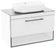 Тумба подвесная Imprese Black Edge f32119W с умывальником 90 см белая - изображение 1