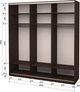 Шафа-купе тридверна Roko 209.2x242x60 см ДСП + Дзеркало Дуб венге (20200024329) - зображення 2