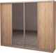 Шкаф-купе четырехдверный Roko 238.4x242x60 см ДСП + Зеркало Дуб сонома (20200024666) - изображение 1