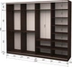 Шафа-купе чотиридверна Roko 238.4x242x60 см Дзеркало Дуб венге (20200024636) - зображення 2
