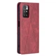 Чехол-книжка с кармашками UniCase Geometric Pattern для Xiaomi Redmi 10 / 10 (2022) / 10 Prime - Red - изображение 4