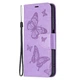 Чохол-книжка з малюнком UniCase Butterfly Pattern для Xiaomi Redmi 10 / 10 (2022) / 10 Prime - Purple - зображення 3
