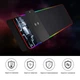 Ігровий килимок для мишки і клавіатури з регульованим RGB підсвічуванням і бездротовою зарядкою RGB LED GAMING MOUSE PAD (30х80 см, чорний) - зображення 5