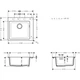 Кухонная мойка Hansgrohe S451 S510-F450 560x510 Graphiteblack 43312170 - изображение 4