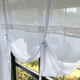Занавеска для кухни в стиле римской шторы Adagio Windows Decor белая, тюль с завязками 150х128 см - изображение 2