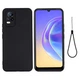 Силиконовый (TPU) чехол Deexe Silicone Case для VIVO V21e - Black - изображение 2