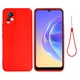 Силіконовий (TPU) чохол Deexe Silicone Case для VIVO V21e - Red - зображення 2