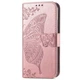 Чехол-книжка с рисунком UniCase Butterfly для Xiaomi Redmi 10 / 10 (2022) / 10 Prime - Rose Gold - изображение 3