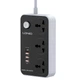 Сетевой удлинитель фильтр LDNIO SC3412 2500W, 2M, 3 розетки, 3USB/1Type-C, QC/PD, 3A/38W быстрая зарядка PD3.0 и QC3.0 Black (SC3412) - изображение 1