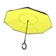 Женский зонт наоборот Lesko Up-Brella Желтый ветрозащитный с двойным куполом от дождя ветра - изображение 1