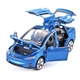 Машинка Tesla Model X моделька коллекционная металлическая игрушка 15 см Синий (7130157) - изображение 1