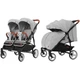 Прогулянкова коляска для двійні з дощовиком Carrello New Connect Len Rock Gray (CRL-5502) - зображення 2