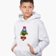 Худи детский Амонг Ас Бравл Старс Спайк (Among Us Brawl Stars Spike) Светло-серый меланж (9298-2599) 140 см - изображение 1