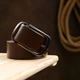 Ремень мужской из натуральной кожи Vintage leather-20709 129 см Коричневый - изображение 8