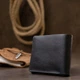 Мужское кожаное портмоне Grande Pelle leather-11552 Синее - изображение 7