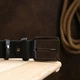Ремень мужской из натуральной кожи Vintage leather-20735 129 см Черный - изображение 7