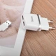Сетевое зарядное устройство HOCO C12 2USB/ 5W, 2.4A White с кабелем Lightning 1м. (C12LW) - изображение 7