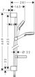Смеситель для ванны HANSGROHE Logis 71402000 с душевым гарнитуром Crometta Vario 26553400 (1282019) - изображение 3