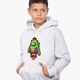 Худи детский Амонг Ас Бравл Старс Спайк (Among Us Brawl Stars Spike) Светло-серый меланж (9298-2590) 164 см - изображение 1