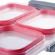Ланч-бокс Kamille Snack 1800мл на 4 секции, пластик и нержавеющая сталь, розовый (KM-2147PN) - изображение 6