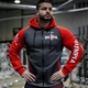 Кофта мужская спортивная худи Olimpia серая с красным XL - изображение 1