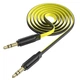 Кабель 3,5 на 3,5 HOCO UPA16 mini jack 3,5 mm AUX audio cable (1м). Yellow - изображение 1