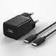 Сетевое зарядное устройство с входом Type-C BASEUS Super Si Quick Charger (1Type-C, 3A/25W, PD/QC). Black - изображение 1