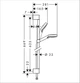 Душовий набір HANSGROHE Crometta Vario 0.65м EcoSmart 9л/хв, White/Chrome (26534400) - зображення 2
