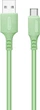Кабель ColorWay USB - Type-C (soft silicone) 2.4а 1 м Green (CW-CBUC042-GR) - изображение 1