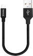 Кабель ColorWay USB - Apple Lightning 2.4А 25 см Black (CW-CBUL048-BK) - изображение 1
