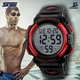 Мужские часы Skmei 1258 Черные с красным - изображение 8