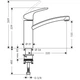 Змішувач HANSGROHE Focus E2 для кухні (31806000) - изображение 2