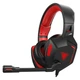 Игровые наушники с микрофоном JEDEL GH233 проводные c LED подсветкой Black/Red (GH233) - изображение 1