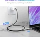 Кабель зарядний Ugreen USB 2.0 Type-C to Type-C PD QC 4.0 з нейлоновою опліткою 2М (US261) - зображення 3