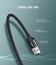 Зарядний кабель Ugreen Type-C 5A 40W Huawei Supercharge 0.5М Black Nylon (US279) - зображення 4