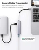 USB-хаб Ugreen USB Type-C to USB 3.0 hub портативный тонкий 4-портовый концентратор 15 см Black (CM219) - изображение 3