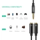 Сплиттер Ugreen переходник-разветвитель 3.5mm AM to 3.5mm 2 AF ABS Black (AV141) - изображение 5