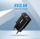 Швидкий зарядний пристрій Ugreen USB універсальний 10.5W Black «ED011» - зображення 1