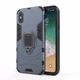Чехол Ring case для Apple Iphone X бронированный бампер с кольцом темно-синий - изображение 1
