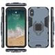 Чехол Ring case для Apple Iphone X бронированный бампер с кольцом темно-синий - изображение 2