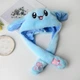 Світна шапка Kigurumi з рухомими вушками Блакитна 56 см - зображення 2