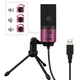 Cтудийный конденсаторный микрофон FIFINE K669 PINK со стойкой-пантографом и поп-фильтром - изображение 6
