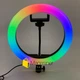 Набор блогера 4в1 Кольцевая лампа диаметром RGB 33см со штативом 2м + микрофон петличка + пульт Bluetooth - изображение 7