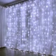 Гірлянда штора водоспад Max 2*2 метри завіса дощ 240LED + конектор Білий - зображення 2