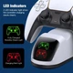 Зарядка для джойстика PS5 Dobe Док Станция для PlayStation 5 PS5 DualSense на 2 геймпада с LED подсветкой Серый - изображение 5