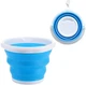 Складне відро силіконове 10 літрів UKC Silicon Bucket Синє - зображення 8