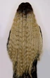 Парик на сетке Lace Wig Богемия тон 6-23-apric длинный светло-коричневый, омбре, 100 см, термостойкое волокно - изображение 3