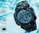 Мужские часы Skmei 1258 Черные с синим - изображение 5