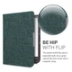 Обложка чехол kwmobile Flip Hemp для PocketBook 741 Color Turquoise - изображение 5